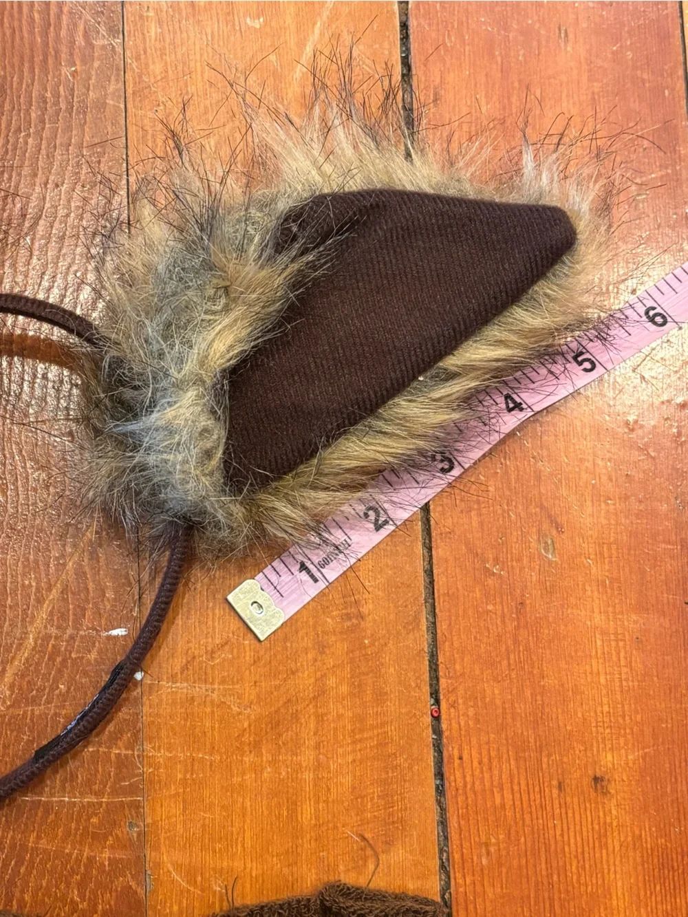 Brown Faux Fur Animal Ears Headband and Mitts Set Big Bad Wolf, Dog